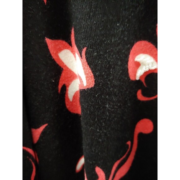 Pierre New York Womens Sweater Top 2X Floral Paisley Black Pink Pullover - Picture 4 of 8